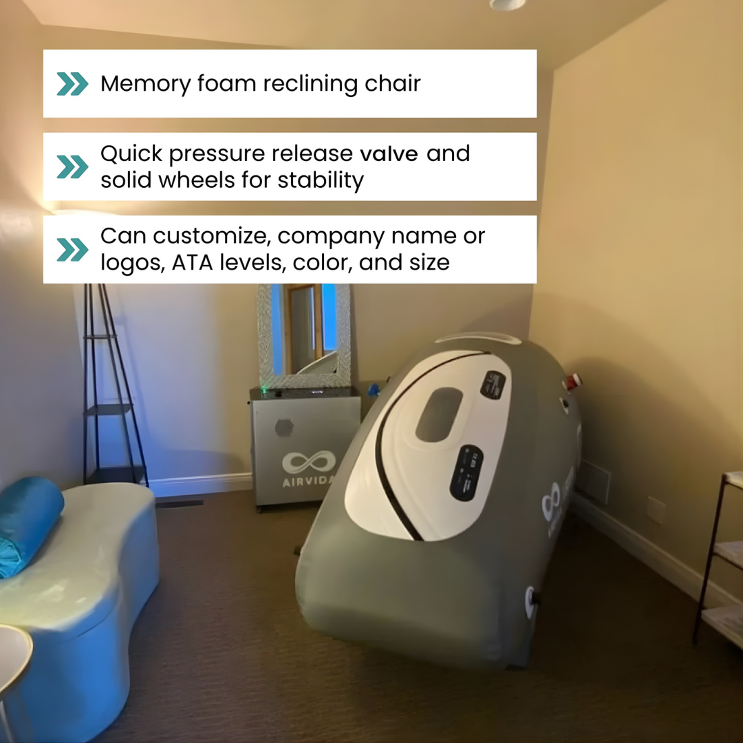 Airvida Pro90 HBOT Portable Sitting Hyperbaric Chamber 1.2-1.5 ATA