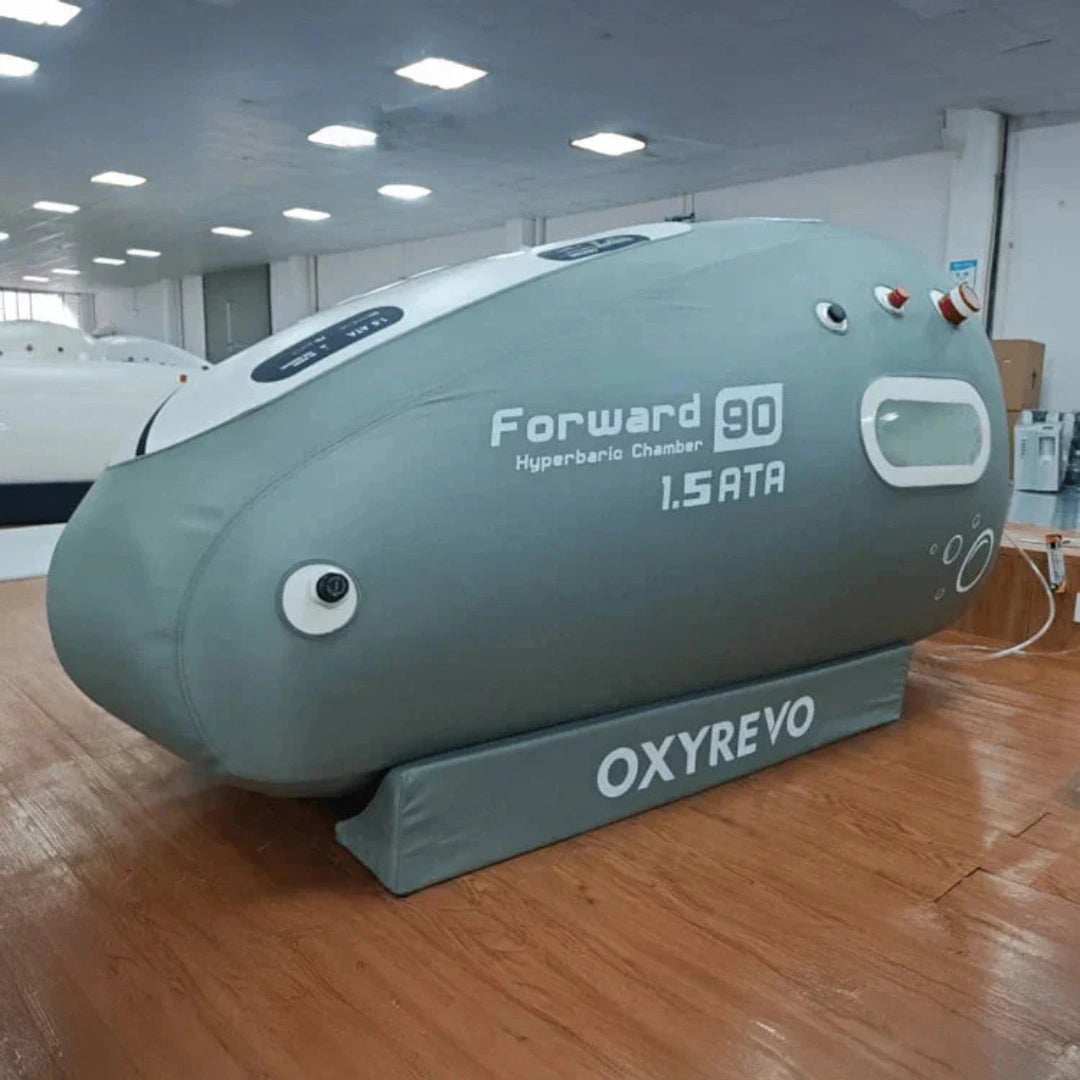 OxyRevo Forward 90 Pro Hyperbaric Chamber 1.5 ATA | Sitting Soft Shell | HBOT Kit