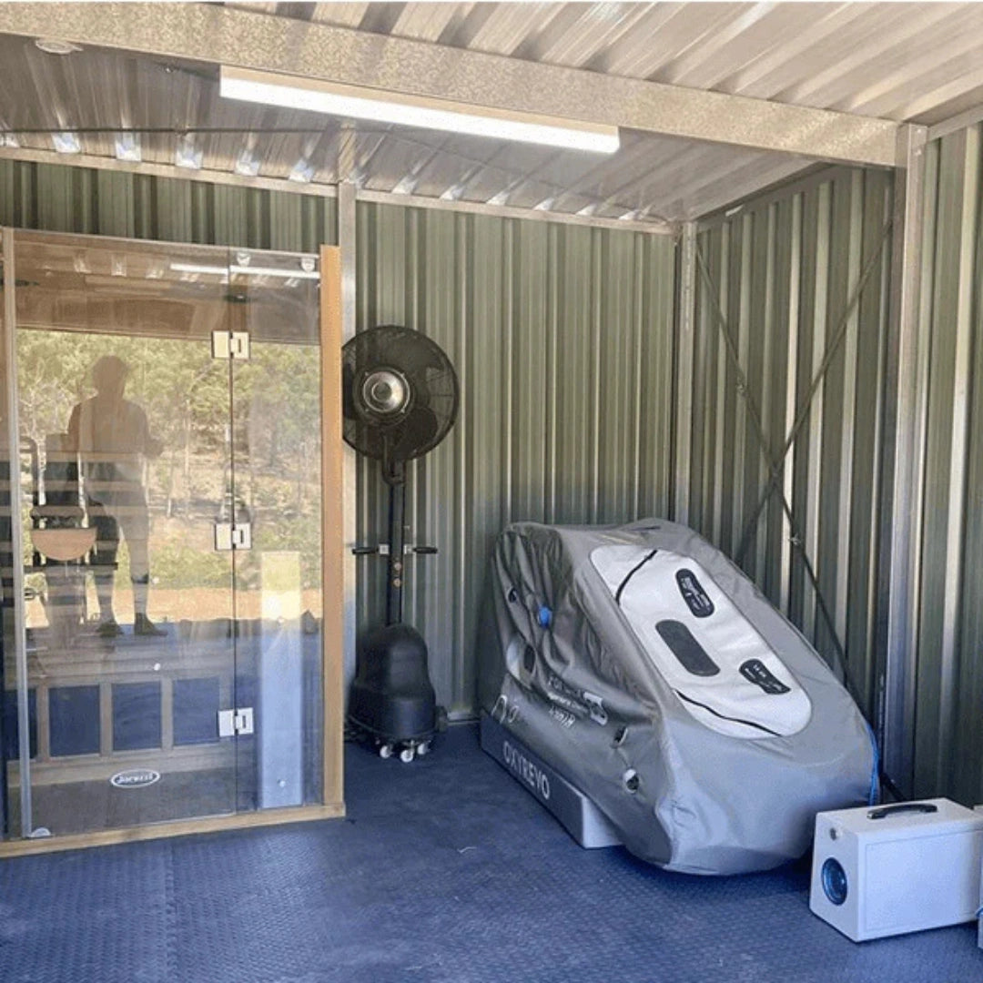 OxyRevo Forward 90 Pro Hyperbaric Chamber 1.5 ATA | Sitting Soft Shell | HBOT Kit