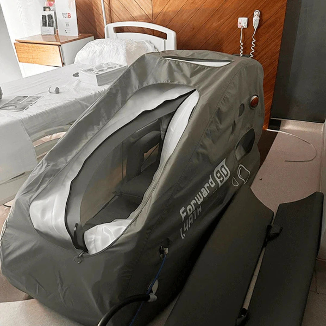 OxyRevo Forward 90 Pro Hyperbaric Chamber 1.5 ATA | Sitting Soft Shell | HBOT Kit