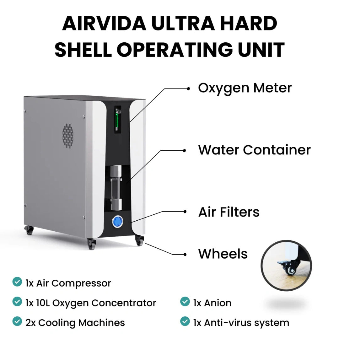 Airvida Ultra Hard Shell Lying Hyperbaric Chamber 1.5–2.0 ATA – High‑Pressure HBOT for Home & Clinic