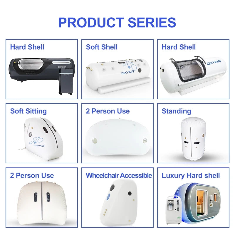 OxyAir 30″ Hard Shell Hyperbaric Oxygen Chamber 2.0ATA – Medical Center High-Flow HBOT System