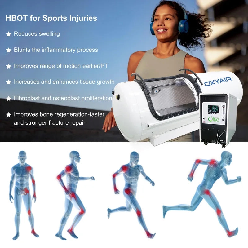 OxyAir 30″ Hard Shell Hyperbaric Oxygen Chamber 2.0ATA – Medical Center High-Flow HBOT System