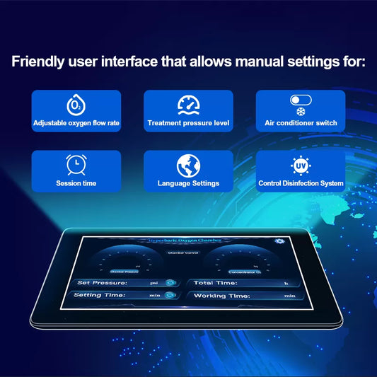 OxyAir 33″ Smart Hard Shell Hyperbaric Chamber 2.0ATA – Wellness Center HBOT System | Premium Sale