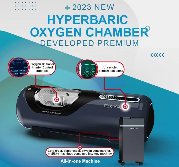 OxyAir 33″ Smart Hard Shell Hyperbaric Chamber 2.0ATA – Wellness Center HBOT System | Premium Sale