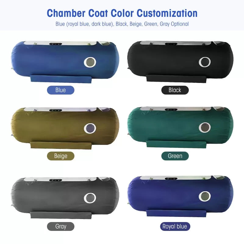 OxyAir 34″ Soft Shell Hyperbaric Oxygen Chamber With Sturdy Base – Premium Home & Wellness HBOT System