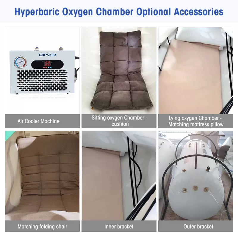 OxyAir 34″ Soft Shell Hyperbaric Oxygen Chamber With Sturdy Base – Premium Home & Wellness HBOT System
